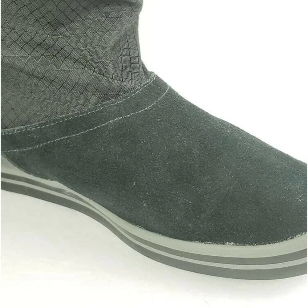 Nike Women's Facile Black & Gray Mid Calf Winter Boot US 8 Shearling Rain boot - Picture 7 of 12